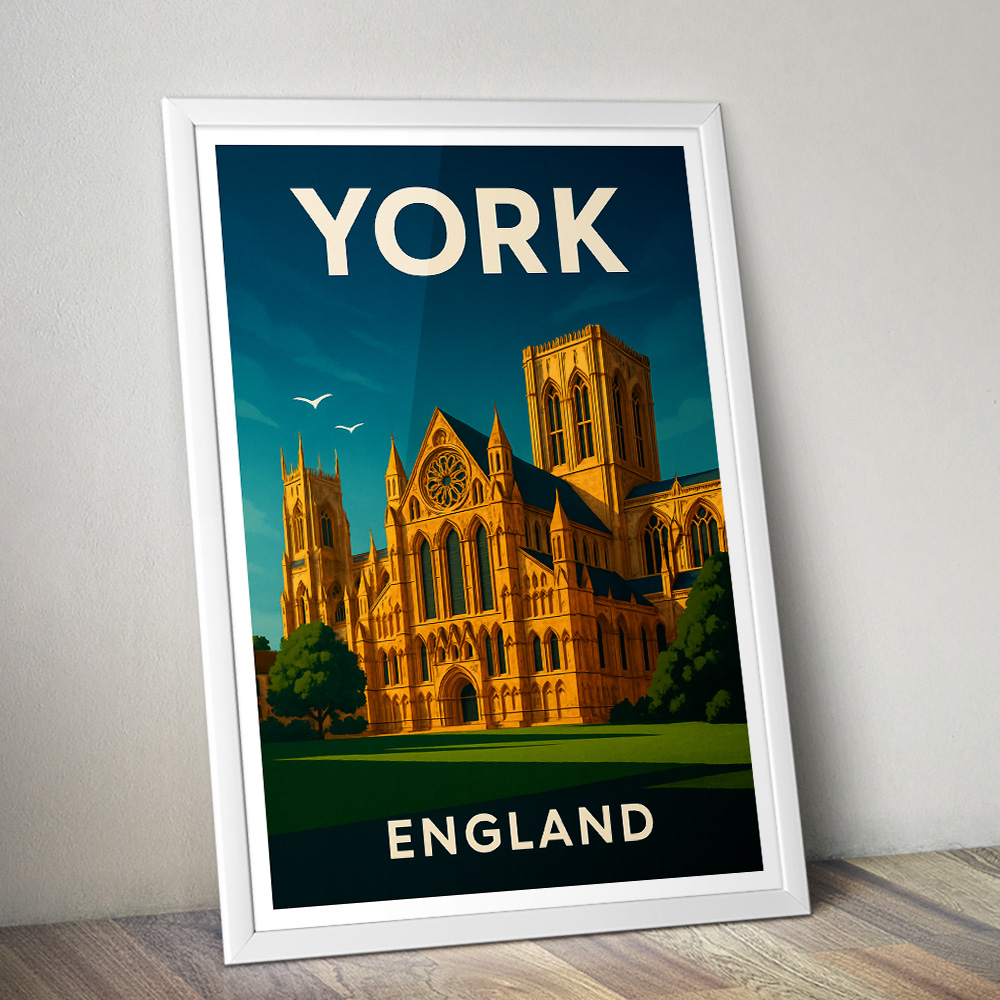 YORK MINSTER MINIMALIST TRAVEL POSTER NORTH EAST