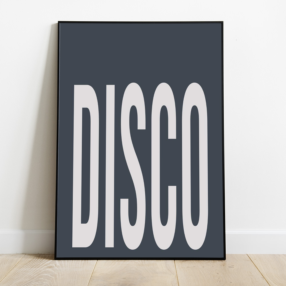 Alternative view of DISCO TYPOGRAPHY POSTER