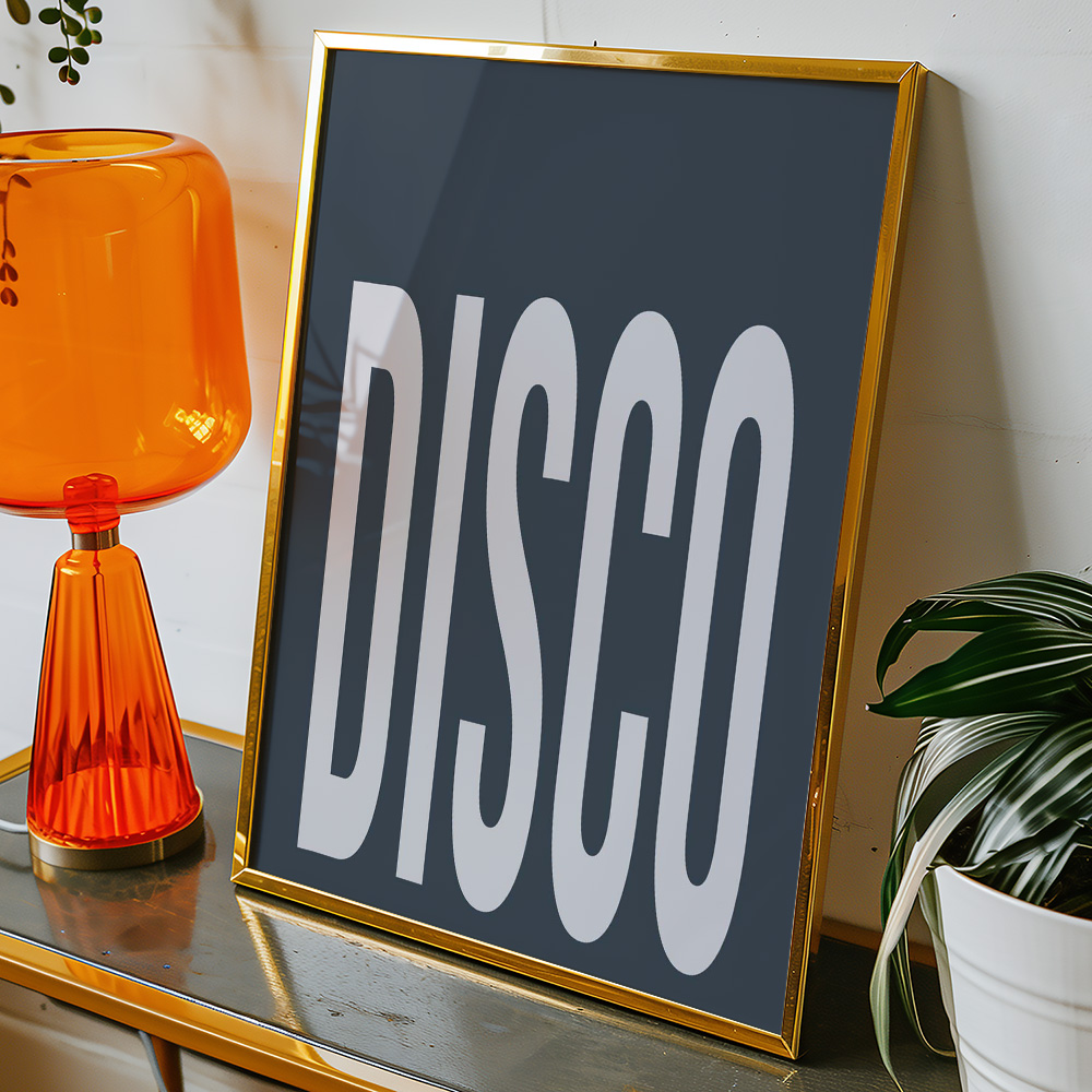 DISCO TYPOGRAPHY POSTER