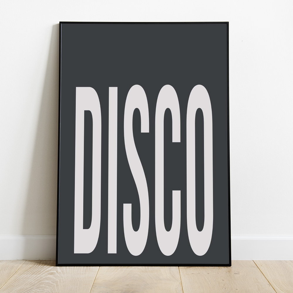 Alternative view of DISCO DARK TYPOGRAPHY POSTER