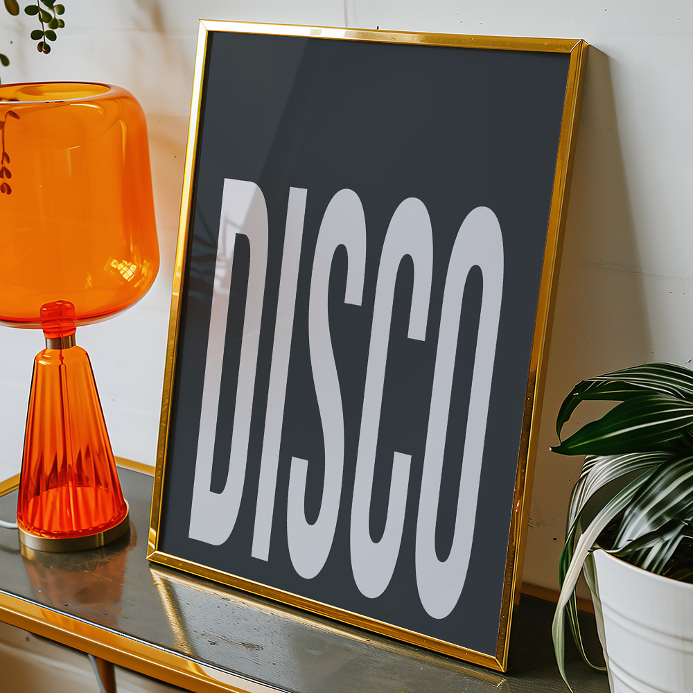 DISCO DARK TYPOGRAPHY POSTER
