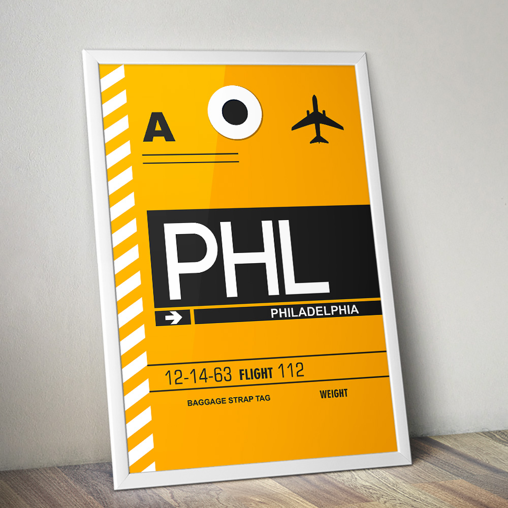 Alternative view of PERSONALISED FLIGHT LUGGAGE TAG TRAVEL POSTER PHL
