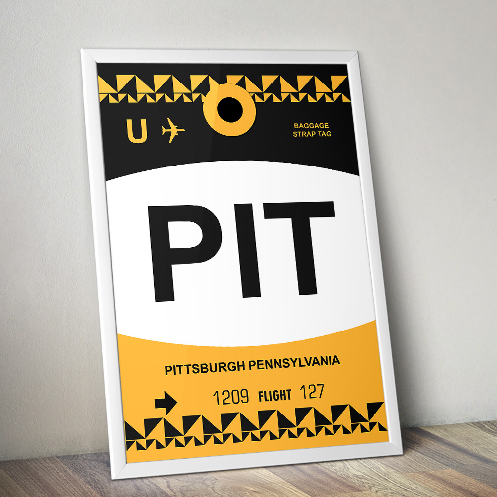 Alternative view of PERSONALISED FLIGHT LUGGAGE TAG TRAVEL POSTER PIT