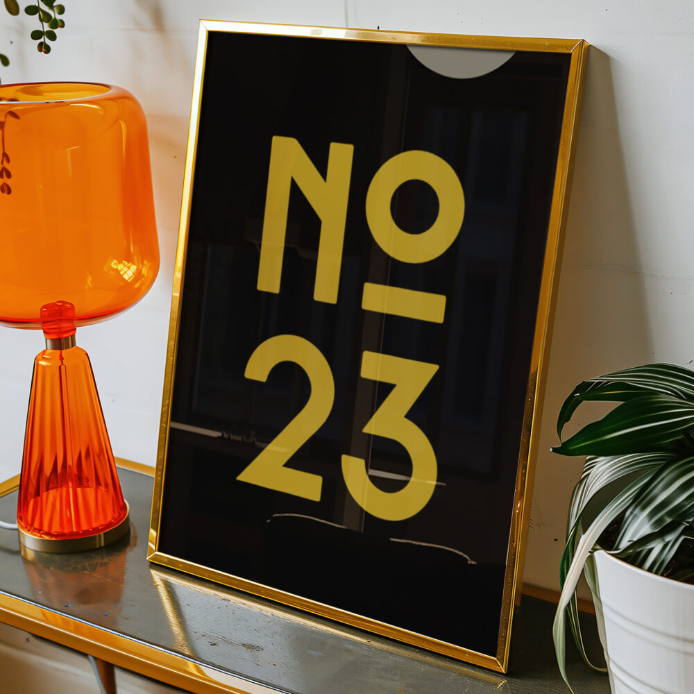 Alternative view of PERSONALISED ART DECO HOUSE NUMBER POSTER
