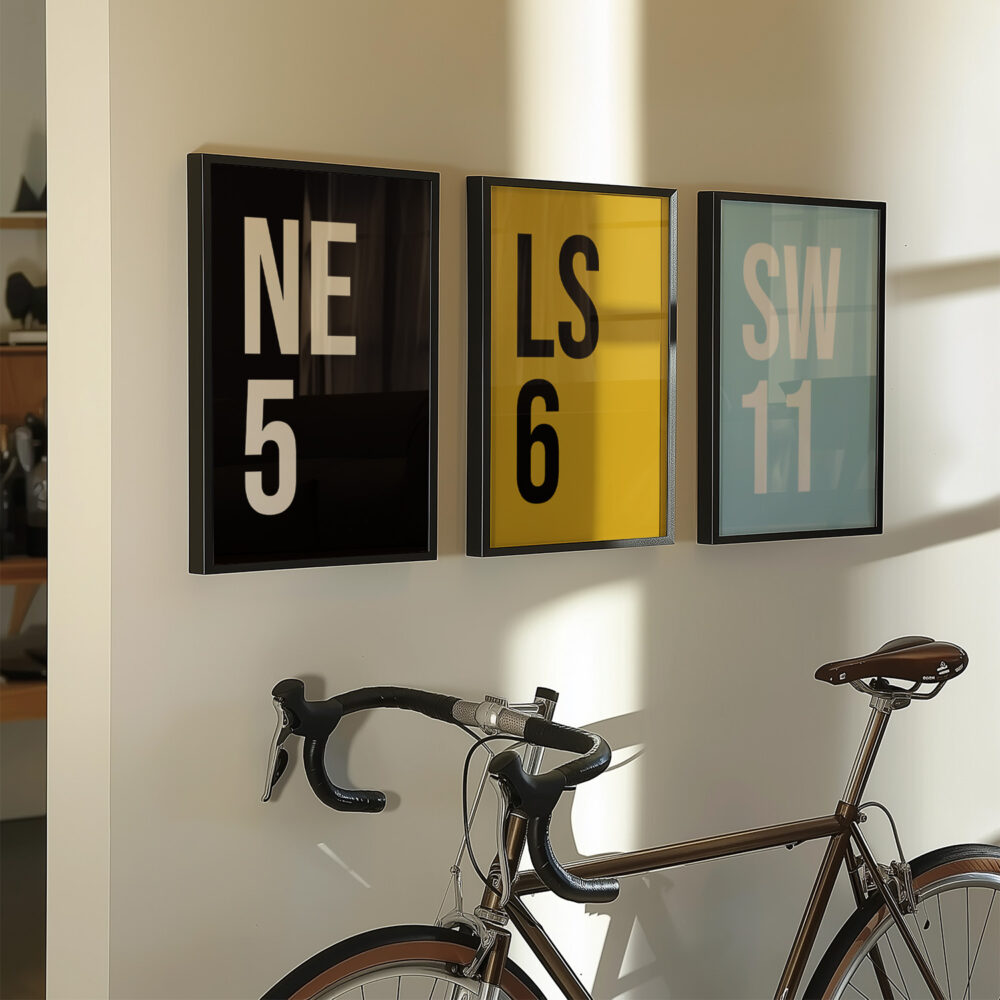 Alternative view of PERSONALISED POSTCODE TYPOGRAPHY POSTER