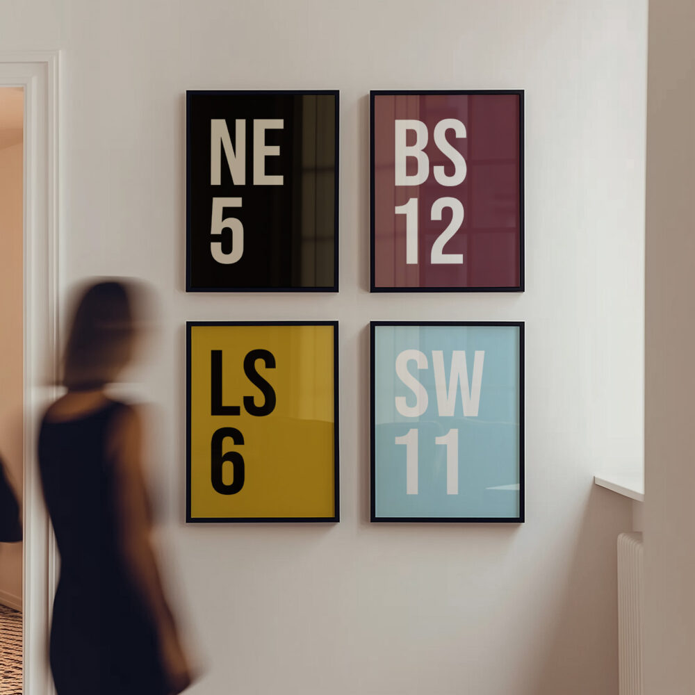 PERSONALISED POSTCODE TYPOGRAPHY POSTER