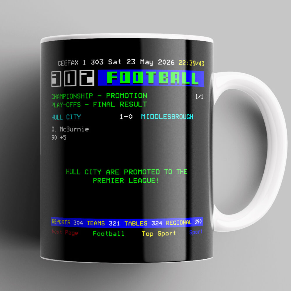 HULL CITY 2026 PLAYOFF FINAL CEEFAX MUG