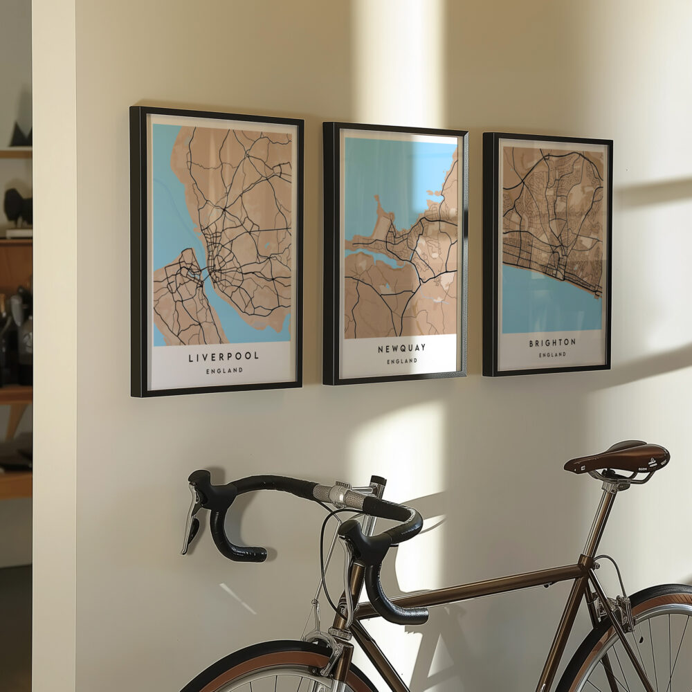Alternative view of PERSONALISED SAND CITY / TOWN MAP POSTER