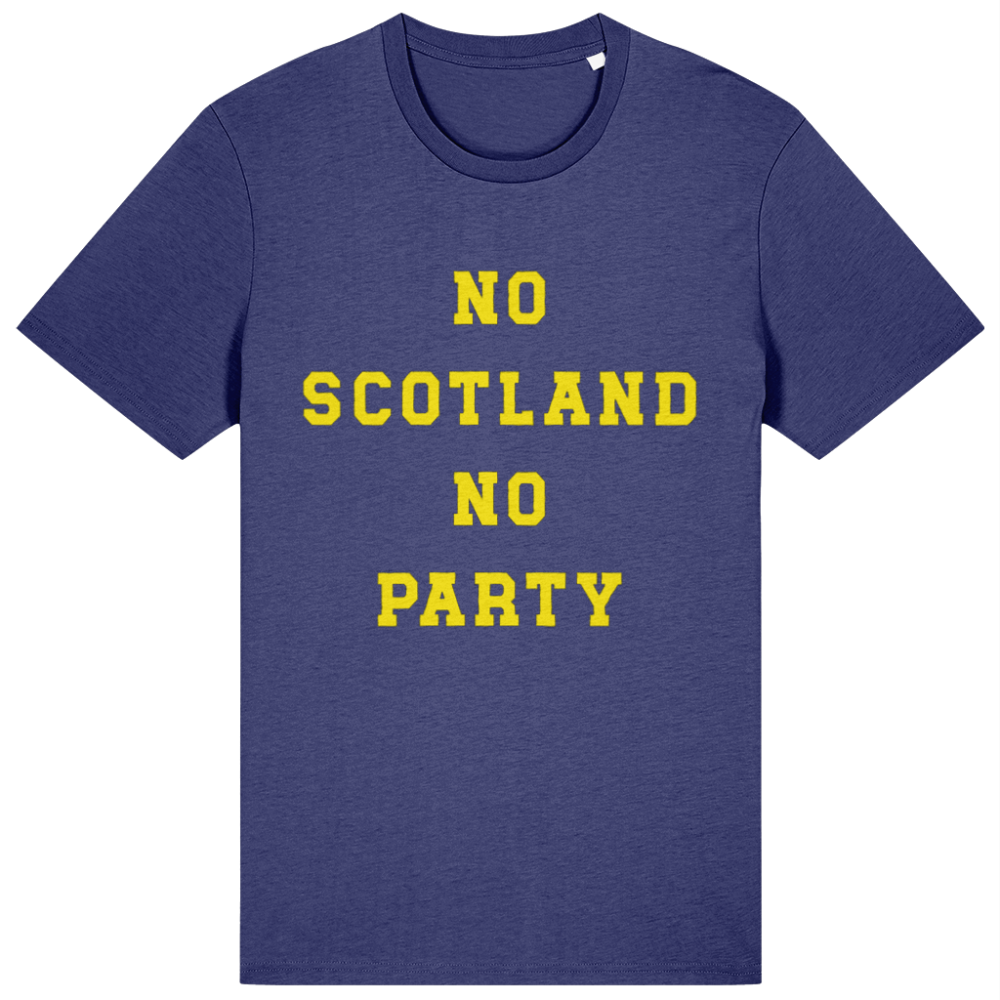 NO SCOTLAND NO PARTY PERSONALISED FOOTBALL T-SHIRT