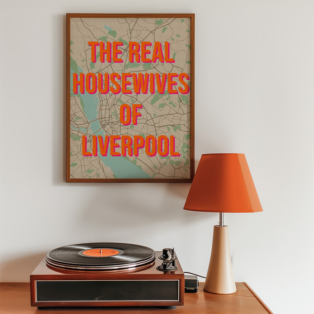 Alternative view of THE REAL HOUSEWIVES PERSONALISED MAP POSTER